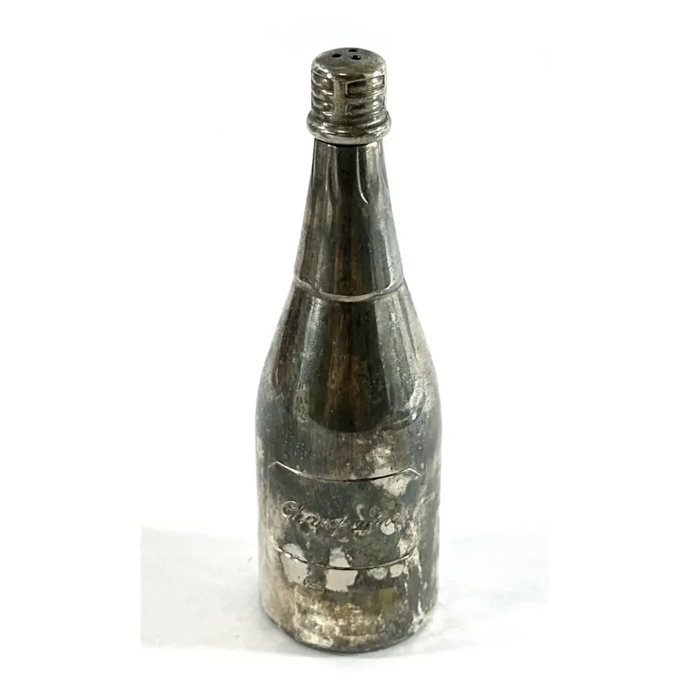Vintage International Silver Co Champagne Bottle Ice Bucket Salt & Pepper Shaker - Picture 7 of 9